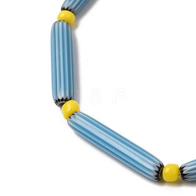 Handmade Lampwork Chevron Beads LAMP-Z019-01-09-1
