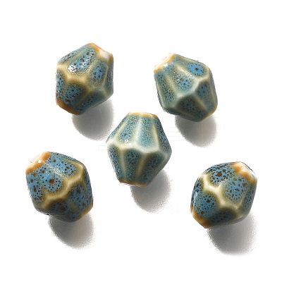 Vintage Style Glazed Ceramic Porcelain Beads PORC-H013-01-07-1