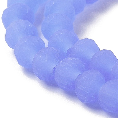 Imitation Jade Solid Color Glass Beads Strands EGLA-A034-J10mm-MD03-1