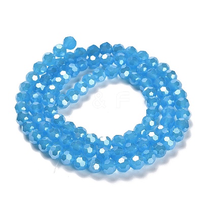 Electroplate Glass Beads Strands EGLA-A035-J6mm-A07-1