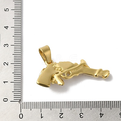 PVD Vacuum Plating 304 Stainless Steel Pendants STAS-B069-41G-02-1