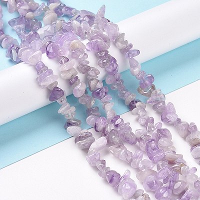 Natural Lavender Amethyst Chip Bead Strands X-G-M205-35-1