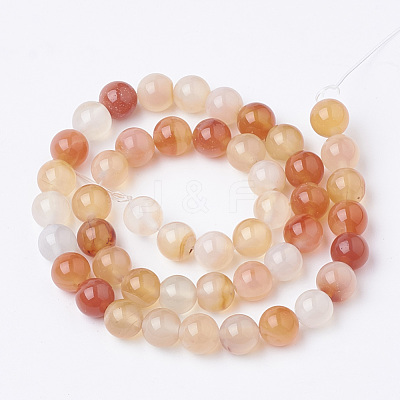 Natural Carnelian Beads Strands G-S295-13-6mm-1