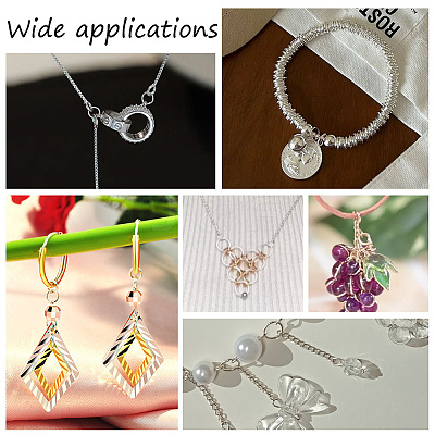 Anti-Tarnish 200Pcs Rhodium Plated 925 Sterling Silver Open Jump Rings STER-PH0001-50-1