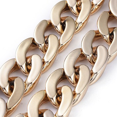 Personalized CCB Plastic Curb Chain Necklaces NJEW-JN02881-01-1