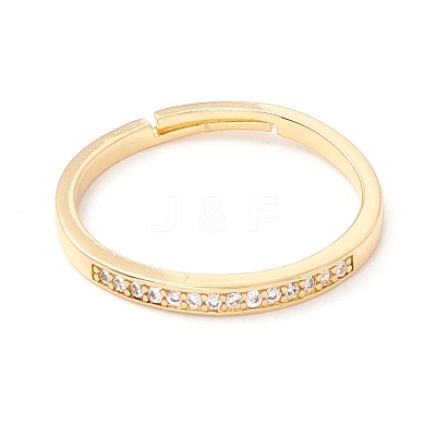 Sparking Cubic Zirconia Adjustbale Ring RJEW-I078-32G-NR-1