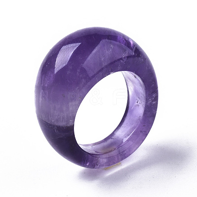 Natural Amethyst Rings G-N0326-032-1