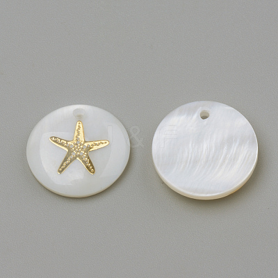 Freshwater Shell Pendants SHEL-Q010-G-1