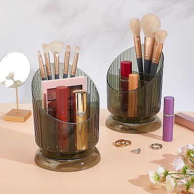 Transparent Plastic Makeup Brush Storage Organizer AJEW-WH0332-33A-1