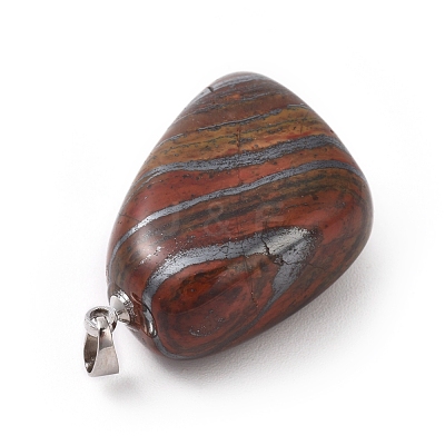 Natural Tiger Iron Pendants G-K302-B02-1