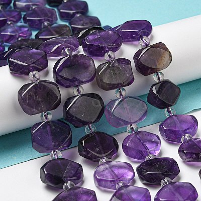 Natural Amethyst Beads Strands G-G072-A04-02-1