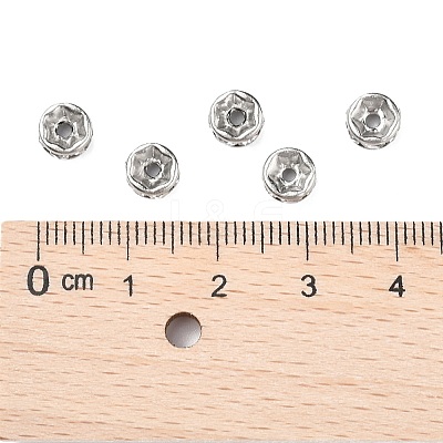 316 Surgical Stainless Steel Rhinestone Spacer Beads STAS-L285-001P-02-1