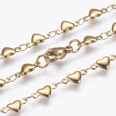 304 Stainless Steel Chain Necklaces STAS-P164-21G-1