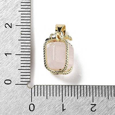 Natural Rose Quartz Gift Box Charms LS-G-P523-01G-01-1
