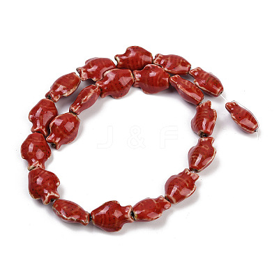 Handmade Porcelain Beads Strands PORC-P030-01A-01-1