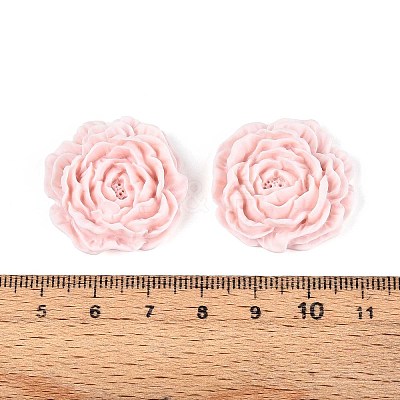 Flower Opaque Resin Cabochons CRES-T025-28C-01-1