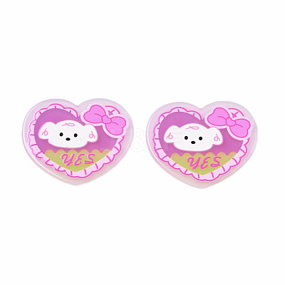 Transparent Printed Acrylic Cabochons TACR-N016-05-1