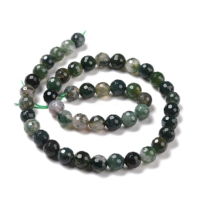 Natural Moss Agate Beads Strands G-E571-21B-1