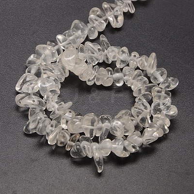 Natural Quartz Crystal Chips Beads Strands G-P030-01-1