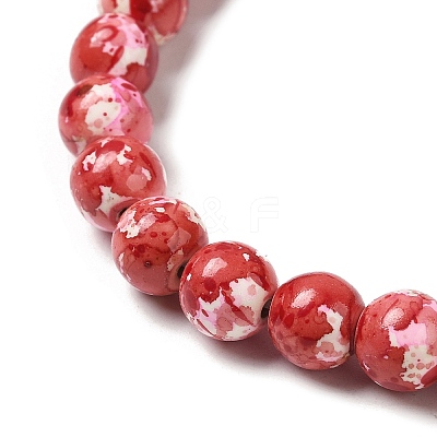 Synthetic Turquoise Dyed Camouflage Beads Strands X-G-E594-24L-A-1