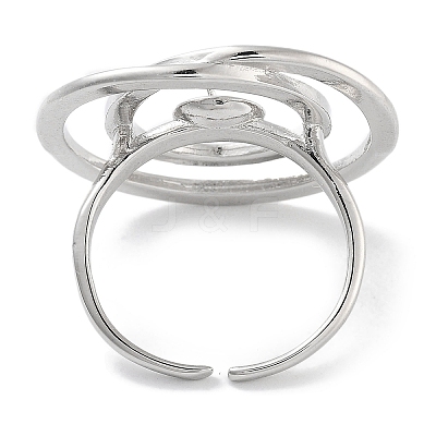 Rack Plating Brass Open Cuff Ring Settings KK-Z071-30P-1