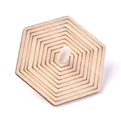 Unfinished Spinning Tops WOOD-WH0100-09-1