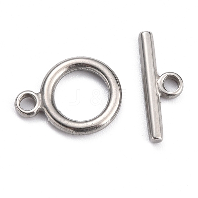 Non-Tarnish 304 Stainless Steel Toggle Clasps STAS-H140-14P-1
