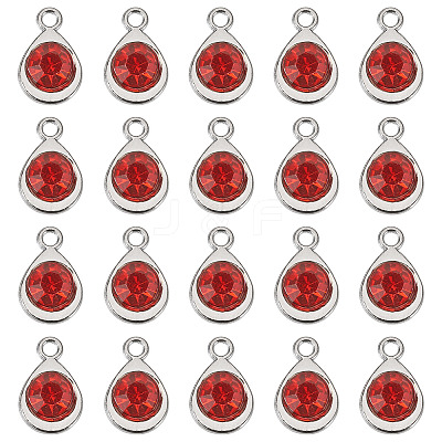 20Pcs Faceted Glass Charms RGLA-TADJ0001-01C-1