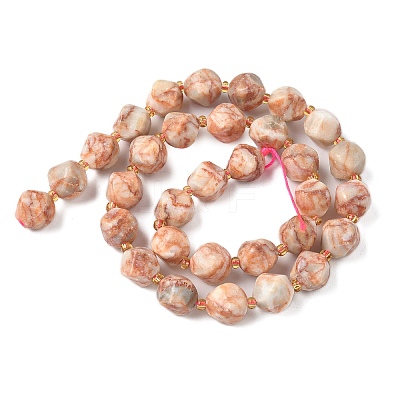 Natural Red Netstone Beads Strands G-U023-A13-01-1