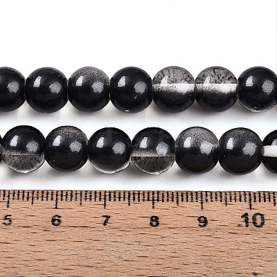 Baking Paint Transparent Glass Beads X1-DGLA-N011-10mm-10-1