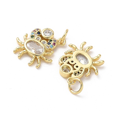 Brass Micro Pave Cubic Zirconia Pendants KK-D502-26K-G-1