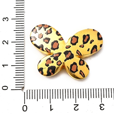 Electroplate & Spay Painted Acrylic Beads OACR-S043-05B-02-1