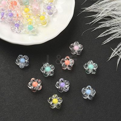 30Pcs 6 Colors Transparent Acrylic Beads TACR-YW0001-95-1