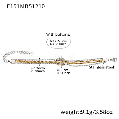 304 Stainless Steel Chain Bracelets FS-WGBD21A-03-1