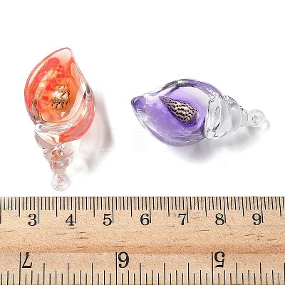 Luminous Transparent Resin Pendants X-RESI-Z038-02-1