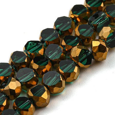 Electroplate Transparent Glass Beads Strands EGLA-G037-02A-HP07-1