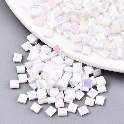FGB 2-Hole Glass Seed Beads X-SEED-S031-L-ST41-R-1