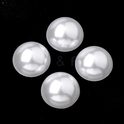 Eco-Friendly Plastic Imitation Pearl Cabochons X-MACR-S283-03P-27-1