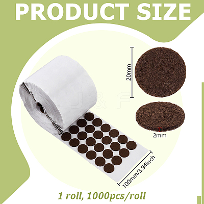 Wool Felt Stickers STIC-WH0003-52B-03-1