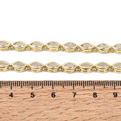 Brass Micro Pave Cubic Zirconia Geometric Tennis Necklaces NJEW-C121-02C-G-1