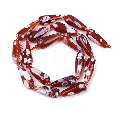 Natural Fire Crackle Agate Beads Strands G-K393-F01-8x20-1