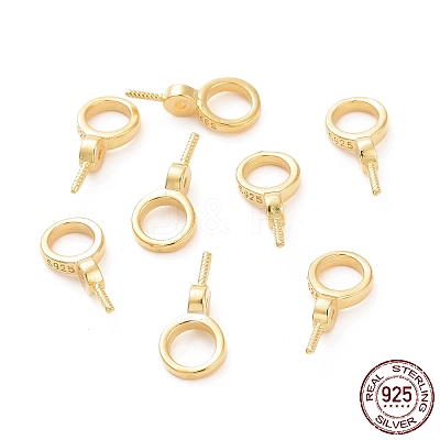925 Sterling Silver Screw Eye Peg Bails STER-D035-46G-1