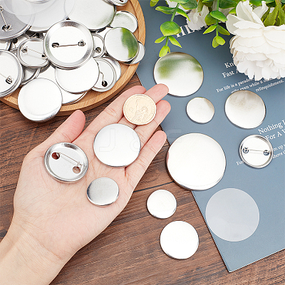 150 Sets 5 Sizes Iron Brooch Cabochon Bezel Settings DIY-CA0005-16-1