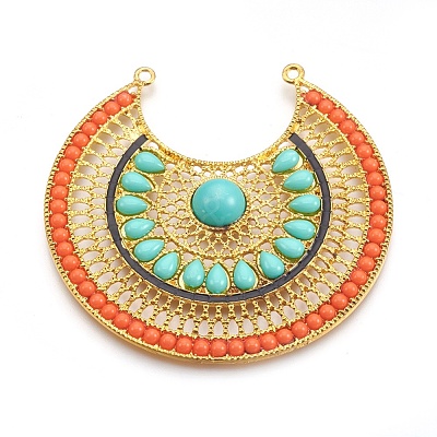Alloy Resin Big Pendants PALLOY-ARG7286-G-LF-1
