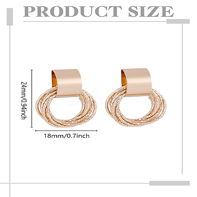 1 Pair Brass Dangle Stud Earrings for Women EJEW-LP0004-91-1