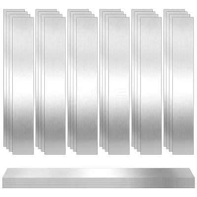 36Pcs 12 Styles 304 Stainless Steel Blank Sheets STAS-OC0001-37-1