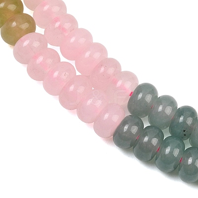 Natural White Jade & Howlite & Synthetic Shoushan Stone Beads Strands G-NH0006-A17-01-1