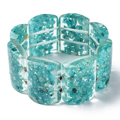 Natural Calcite & Synthetic Opal Stretch Bracelets BJEW-G702-02-1