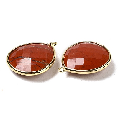 Natural Red Jasper Pendants G-B009-07G-T-1