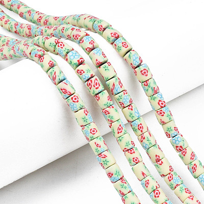 Handmade Polymer Clay Bead Strands CLAY-T020-10E-1